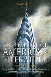 Cover of: Anthology of American Literature Volume II (Anthology of American Literature) by George McMichael, James S. Leonard