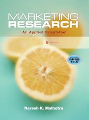 Cover of: Marketing Research: An Applied Orientation and SPSS 14.0 Student CD (5th Edition)