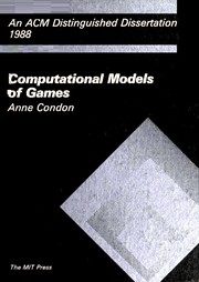Cover of: Computational models of games by Anne Condon