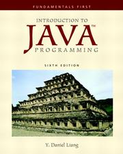 Cover of: Introduction to Java Programming by Y. Daniel Liang