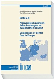 Cover of: Euro-Z-IIPreisvergleich zahnärztlicher Leistungen im europäischen Kontext/Comparison of dental fees in Europe