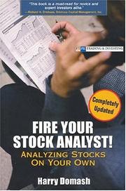 Cover of: Fire Your Stock Analyst by Harry Domash