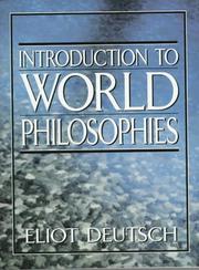 Cover of: Introduction to world philosophies