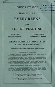 Cover of: Price list 1935: Hampshire evergreens for forest planting