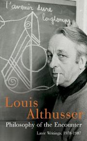 Cover of: Philosophy of the Encounter by Louis Althusser