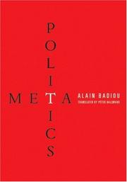 Cover of: Metapolitics by Alain Badiou