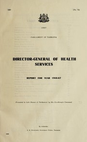 Report by Tasmania. Department of Public Health