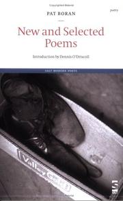 Cover of: New and Selected Poems by Pat Boran