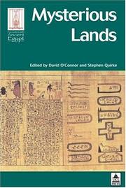 Cover of: Mysterious lands by edited by David O'Connor and Stephen Quirke.