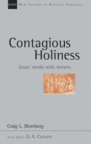 Cover of: Contagious holiness by Craig L. Blomberg
