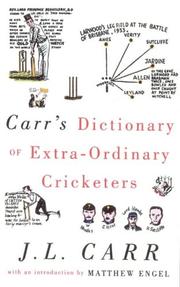 Cover of: Carr's Dictionary of Extraordinary Cricketers