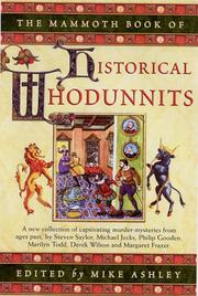 Cover of: The Mammoth Book of Historical Whodunnits (Mammoth Book of) by Michael Ashley