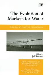 Cover of: The Evolution of Markets for Water | Jeff Bennett