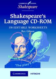 Cover of: Shakespeare's Language CD-ROM (Cambridge School Shakespeare) by Rex Gibson