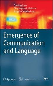 Cover of: Emergence of Communication and Language