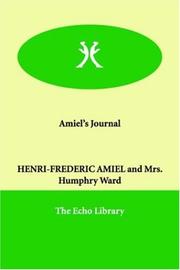 Cover of: Amiel's Journal by Henri Frédéric Amiel