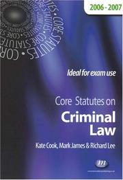 Cover of: Core Statutes on Criminal Law 2006-07 (Core Statutes)