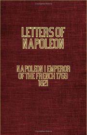 Cover of: Letters of Napoleon