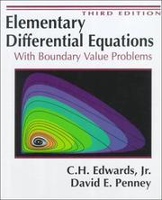 Cover of: Elementary differential equations with boundary value problems by C. H. Edwards