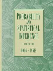 Cover of: Probability and statistical inference by Robert V. Hogg