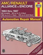 Cover of: AMC/Renault Alliance & Encore owners workshop manual by Curt Choate