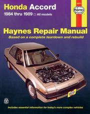 Cover of: Honda Accord ~ 1984 thru1989, all models