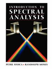 Cover of: Introduction to spectral analysis by Petre Stoica