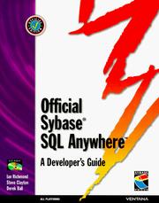 Cover of: Official Sybase SQL Anywhere Developer's Guide