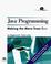 Cover of: Java Programming