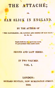 Cover of: The attaché: or, Sam Slick in England.