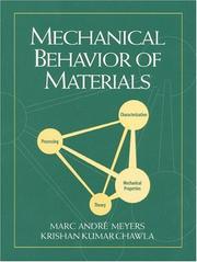 Cover of: Mechanical behavior of materials by Marc A. Meyers
