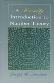 Cover of: A friendly introduction to number theory by Joseph H. Silverman