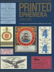 Printed ephemera by John Noel Claude Lewis