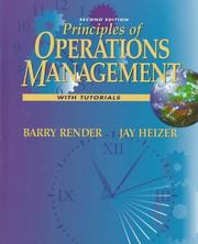Cover of: Principles of operations management: with tutorials