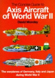 Cover of: Axis Aircraft of World War II by David Mondey