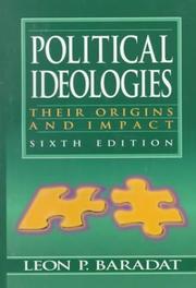 Cover of: Political Ideologies by Leon P. Baradat