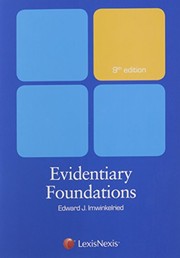 Cover of: Evidentiary Foundations by Edward J. Imwinkelried