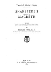 Cover of: Shakspeare's tragedy of Macbeth by William Shakespeare