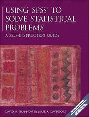 Cover of: Using SPSS to Solve Statistical Problems: A Self-Instruction Guide