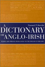 Cover of: A Dictionary of Anglo-Irish by Diarmaid O Muirithe
