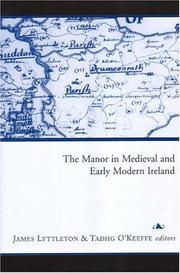 Cover of: The Manor In Medieval And Early Modern Ireland