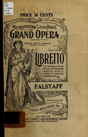 Cover of: Falstaff: a lyrical comedy in three acts