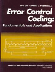 Cover of: Error Control Coding by Shu Lin, Daniel J. Costello