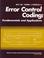 Cover of: Error Control Coding