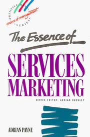 Cover of: The essence of services marketing