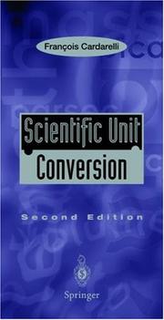 Cover of: Scientific unit conversion by François Cardarelli