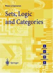 Cover of: Sets, logic, and categories by Peter J. Cameron