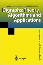 Cover of: Digraphs: Theory, Algorithms and Applications
