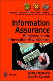 Cover of: Information Assurance by Andrew Blyth, Gerald L. Kovacich