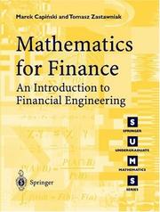 Cover of: Mathematics for Finance by Marek Capinski, Tomasz Zastawniak